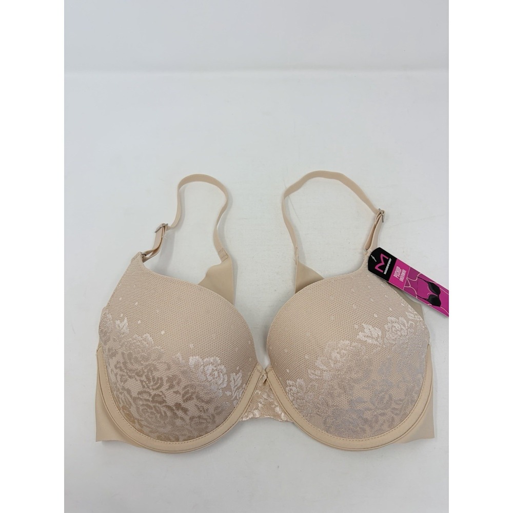 Maidenform Womens Size 36C Lace Cup Underwire Push Up Bra Smoothing Back $48 099